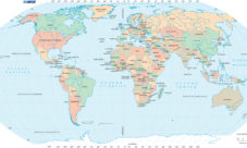 Mapa del mundo con nombres de países